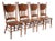 Set of Four Vintage Oak Pressback Dining Room Chairs ~ French Country 2of2 For Sale