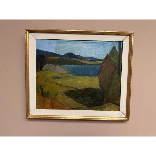 Per Englund, Landscape, 1956, Oil on Canvas For Sale - Image 8 of 15