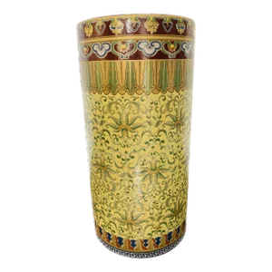 Mid 20th Century Asian Chinese Porcelain Sign Umbrella Stand