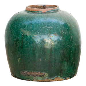 Vintage Sapphire Ceramic Pot
