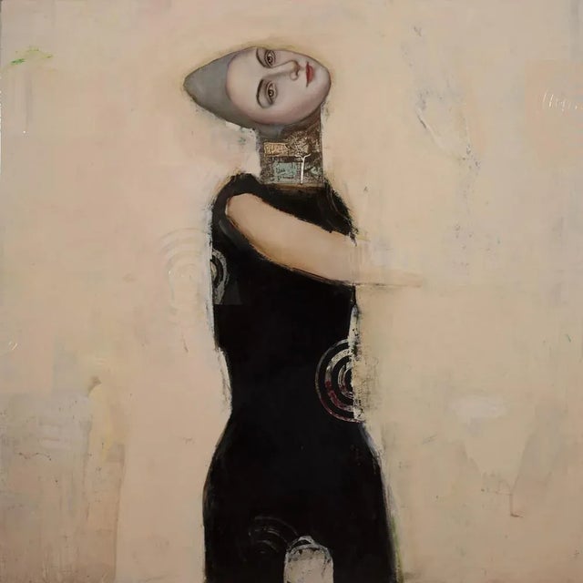 Black Michele Mikesell, Mis en Scene, Oil on Canvas, 2021 For Sale - Image 8 of 8