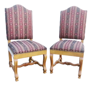 Italian Style Upholstered Side Chairs by Andre Originals-a Pair