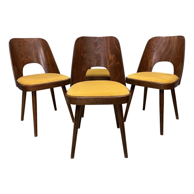 Dining Chairs by Oswald Haerdtl for Ton, 1950s, Set of 4 For Sale