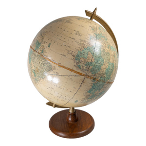 Mid-Century Decorative Cram's Imperial World Globe on Oak Base