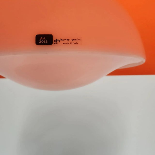 Mod 3013 Hanging Light in Orange from Guzzini, 1970s For Sale - Image 3 of 8