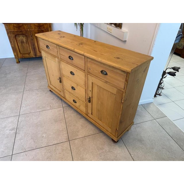 Art Nouveau 6-Piece Shop Chest in Spruce, 1890s For Sale - Image 3 of 12
