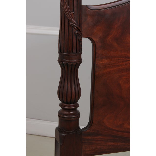 Henkel Harris Mahogany Model 199 Carved Queen Size Poster Bed For Sale - Image 16 of 17