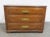 Davis Cabinet Company mid century modern bachelor chest. Made of oak and brass hardware. 3 drawers. i have 2 available