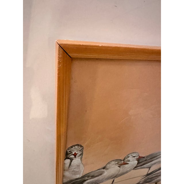 1970s 1978 Painting of Bird Grouping, Framed For Sale - Image 5 of 8