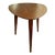 Vintage Mid-Century Three Legged Triangular Wooden Table | Chairish