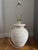 1980s 80's Postmodern -Style Ribbed Design Plaster Table Lamp For Sale - Image 5 of 5
