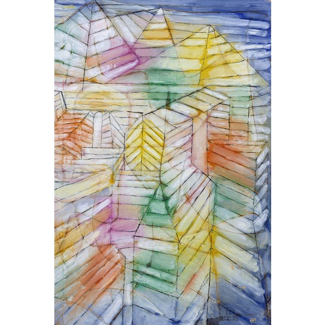1920 Theater Mountain Construction Modernist Multicolor Fine Art Print Triptych by Paul Klee, 40" X 60" Per Panel For Sale In Buffalo - Image 6 of 7