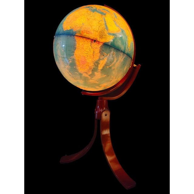 Vintage Globe in Wood & Plastic For Sale - Image 11 of 15