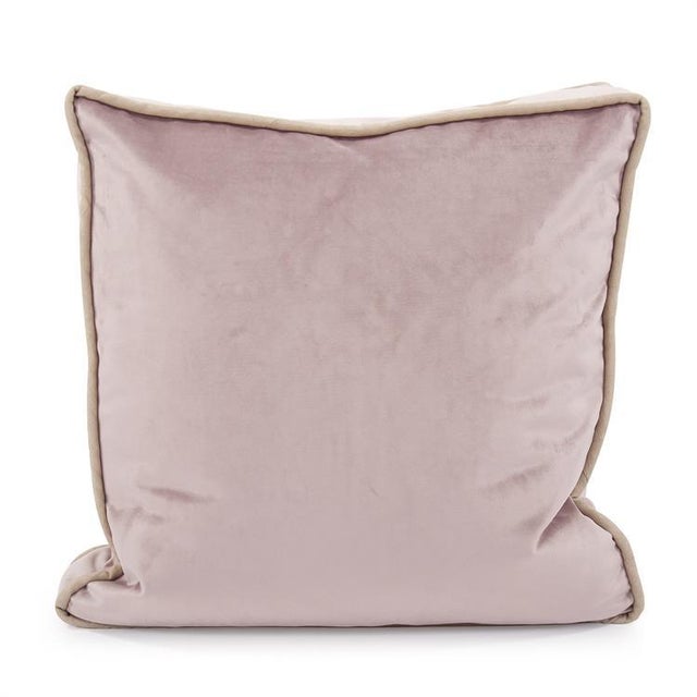 Kenneth Ludwig Chicago Kenneth Ludwig Chicago Gusseted Bella Rose Velvet Pillow With Contrast Welt For Sale - Image 4 of 7