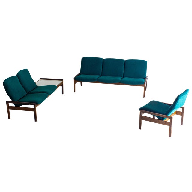 Mid-Century Living Room Set by Georges van Rijck for Beaufort, Belgium, 1960s, Set of 3 For Sale
