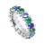 Diamond Emerald Sapphire Tsavorite Flexible Unique Eternity Band White Gold Ring The multicolor Designs inspired by tartan...