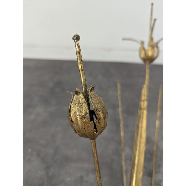 Metal Wall Sconces in the style of Bagues, 1970s, Set of 2 For Sale - Image 7 of 8