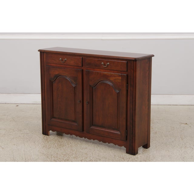 French Country Country French 2 Drawer 2 Door Cherry Server For Sale - Image 3 of 15
