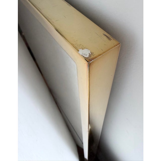 Metal Modern Cityscape Smoked Paneled Wall Mirrors, Pair For Sale - Image 7 of 7