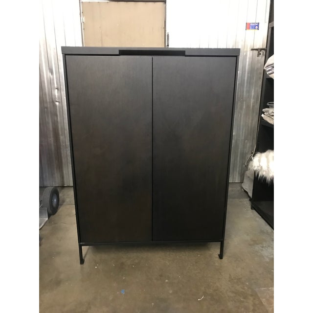 Contemporary Camerich Tall Wood Cabinet Chairish