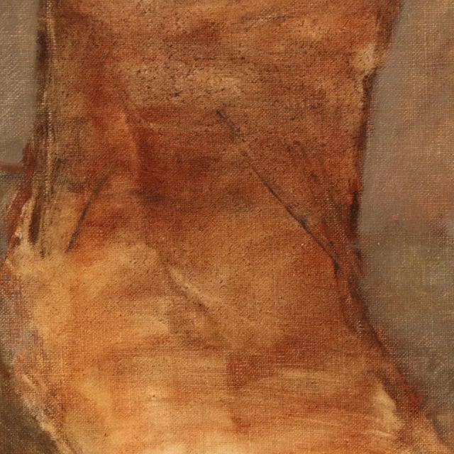 Textile Vintage Stig E. Lindberg Oil Painting of Feet, 1961 Signed Framed For Sale - Image 7 of 18
