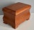 Traditional Vintage Mahogany Bombe' Shaped Tea Caddy Style Box For Sale - Image 3 of 13