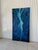 Incredible blue and green Figural female nude oil painting on an oversized stretched canvas by Michelle Merritt from 2004....