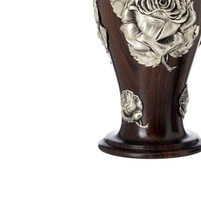 Pitcher and Small Box in Fine Wood and Silver, 19th Century, Set of 2 For Sale - Image 3 of 6