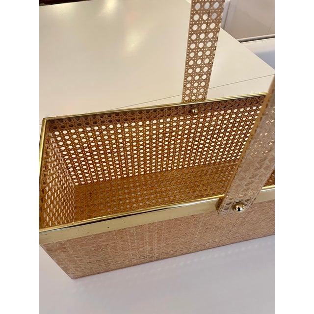 Storage Basket in Viennese Wickerwork in the style of Gabriella Crespi, Italy, 1970s For Sale - Image 9 of 10