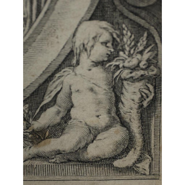 Jan Pietersz Saenredam, Nude Venus & Cupid, 17th Century, Engraving, Framed For Sale - Image 11 of 18