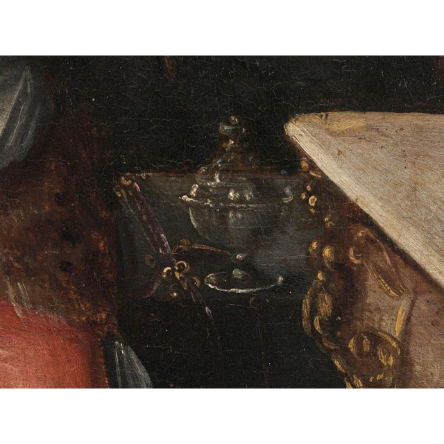 Flemish School Artist, Figures, 17th Century, Oil on Panel, Framed For Sale - Image 11 of 13