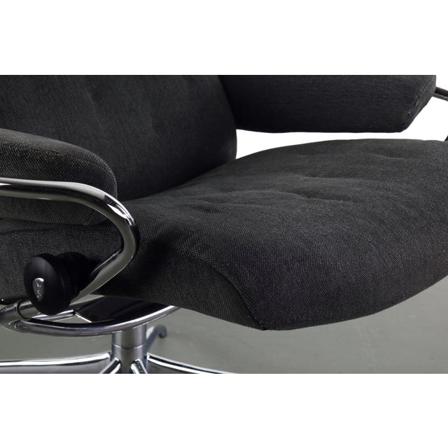 Chrome Stressless Spider-Based Office Chair and Ottoman by Ekornes - a Pair For Sale - Image 8 of 9