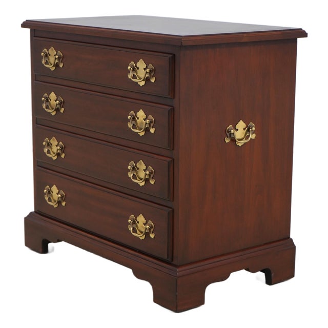 Henkel Harris Cherry 4 Drawer Chairside Chest Nightstand For Sale