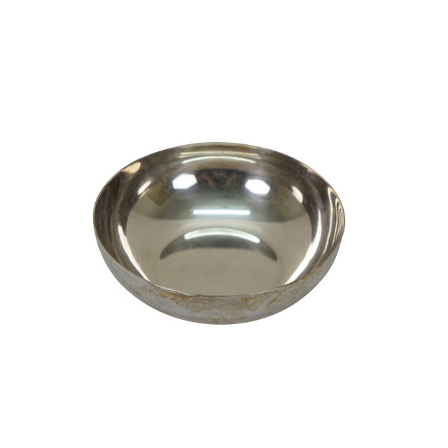 Late 20th century Christofle Coll Gallia round silver plated nut / candy dish / bowl. Made in France. Charles Christofle...