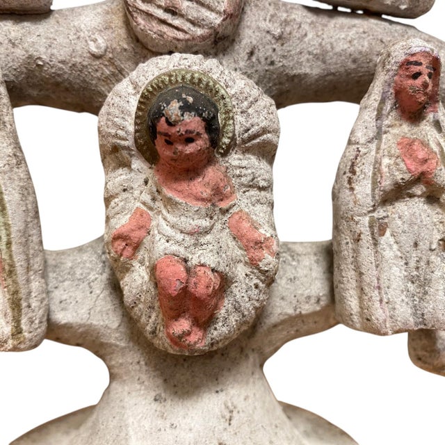 Mid 20th Century Vintage Mexican Pottery Tree of Life Candelabra Árbol De La Vida For Sale - Image 5 of 14