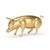 Plastic Wildwood Gold Leaf Finish Piggie Accent For Sale - Image 7 of 7