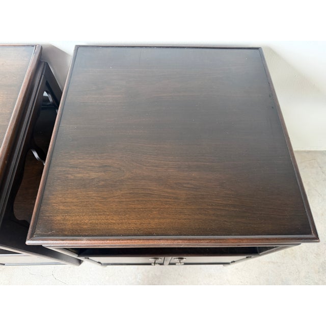 Michael Taylor for Baker Far East Collection Nightstands – A Pair For Sale - Image 10 of 17