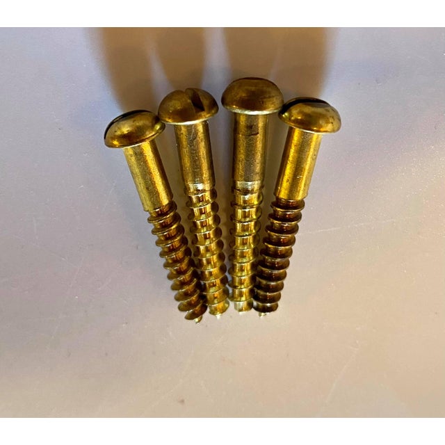 Brass 1930s Spanish Revival Curtain Rod Brackets - a Pair For Sale - Image 8 of 9