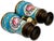Cornflower Blue Outstanding & Very Rare Antique Fancy Ladies French Enamel, Brass & Gutta Percha Binoculars - Circa Mid 19th Century For Sale - Image 8 of 18