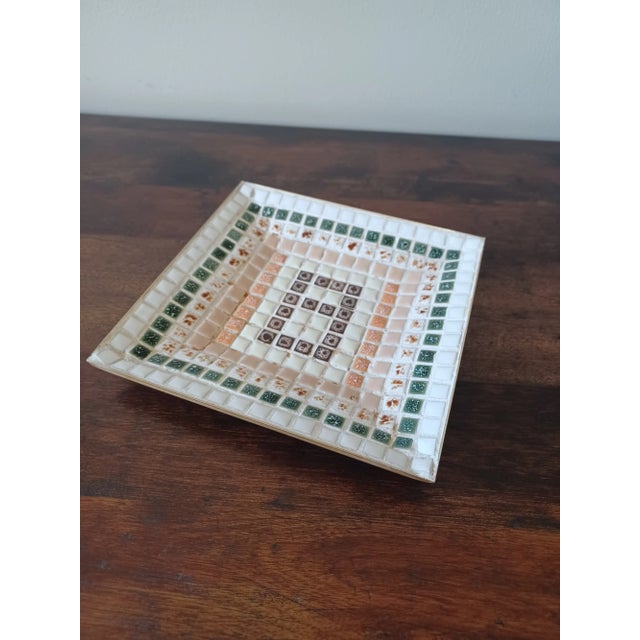 Vintage Hand Crafted Mosaic Tile Plate / Ashtray Chairish