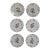Antique Weimar Porzellan Hand Painted Floral Plates German Porcelain - Set of 6 For Sale