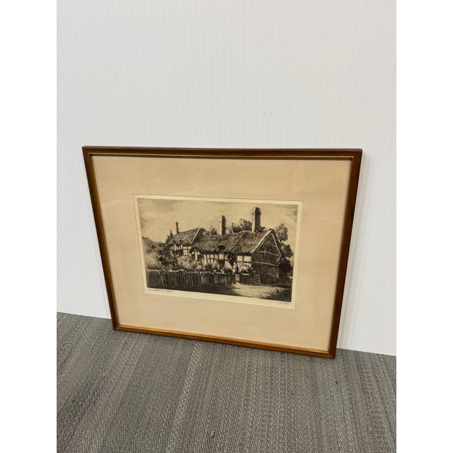 Cecil Forbes for Dickens' Old Curiosity Shop Anne Hathaway's Cottage Etching, Signed For Sale - Image 4 of 13