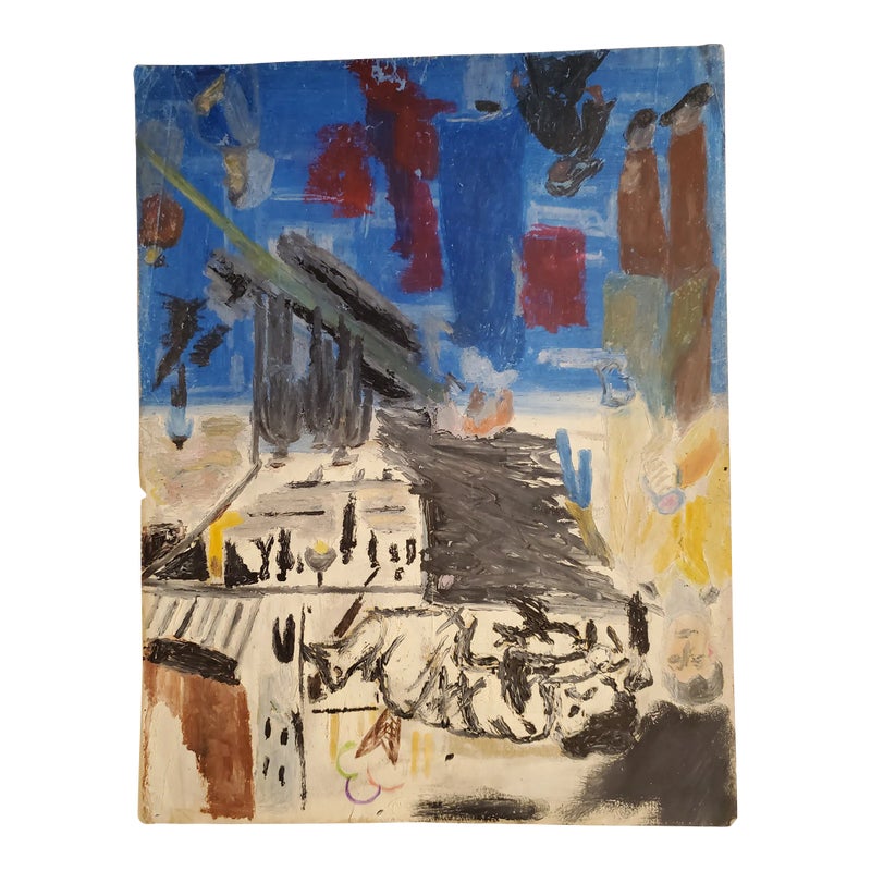 "The New York Minute (11)" Contemporary Original Abstract Mixed-Media Painting by Andre Pace