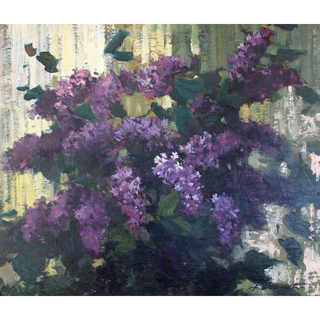 Alfejs Bromults, The Purple Song, 1960, Oil on Cardboard For Sale - Image 14 of 14