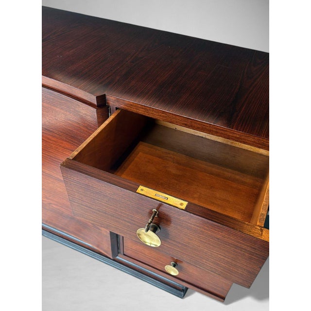 Mid 20th Century Mid 20th Century Art Deco Italian Sapele Wood Sideboard For Sale - Image 5 of 18