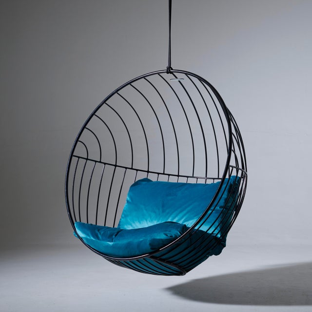Modern Steel Bubble Hanging Chair Chairish