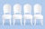 White 1950s Set of Four Grotto, Shell Back, Dining Chairs For Sale - Image 8 of 8