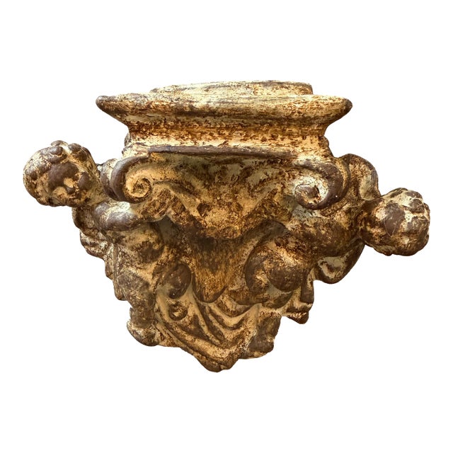 Celestial Meets the Sea Cherub Shelf Sculpture For Sale