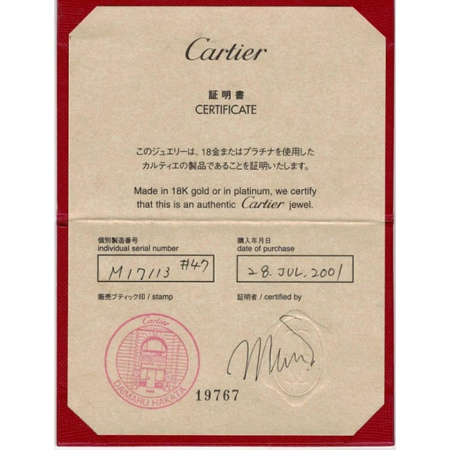Cartier Cartier Love 18k Yellow Gold Band Ring W/Cert - Size 4 For Sale - Image 4 of 4