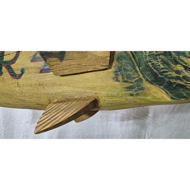 Anthony's Pier 4 Carved Trade Sign For Sale - Image 12 of 12